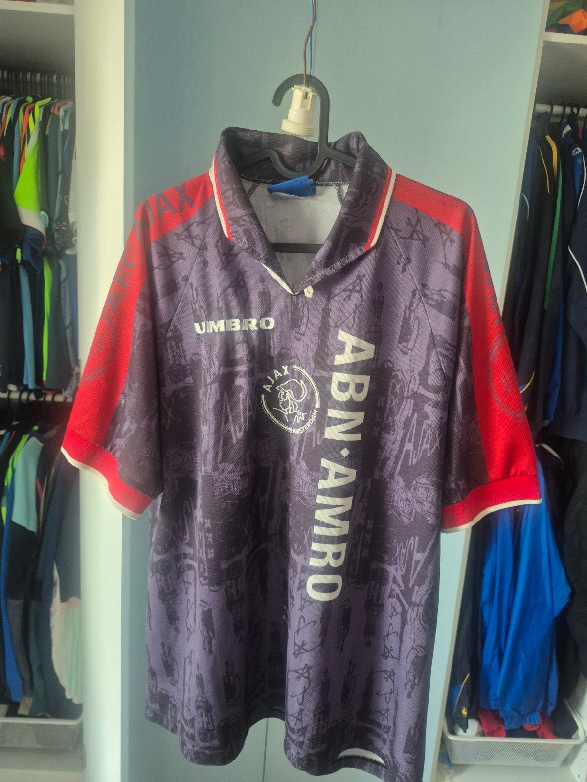 Origineel Ajax Umbro Uitshirt 1996-1997 – Maat XXL, Ophalen of Verzenden, Gebruikt, Ajax, Shirt