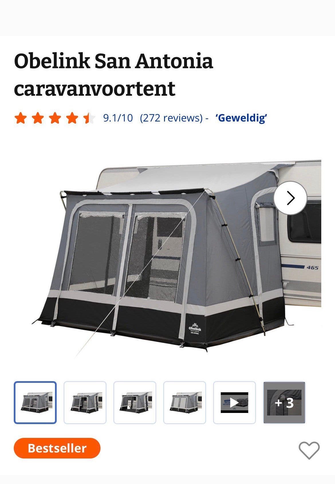 Voortent San Antonia in nieuwstaat., Ophalen, Zo goed als nieuw