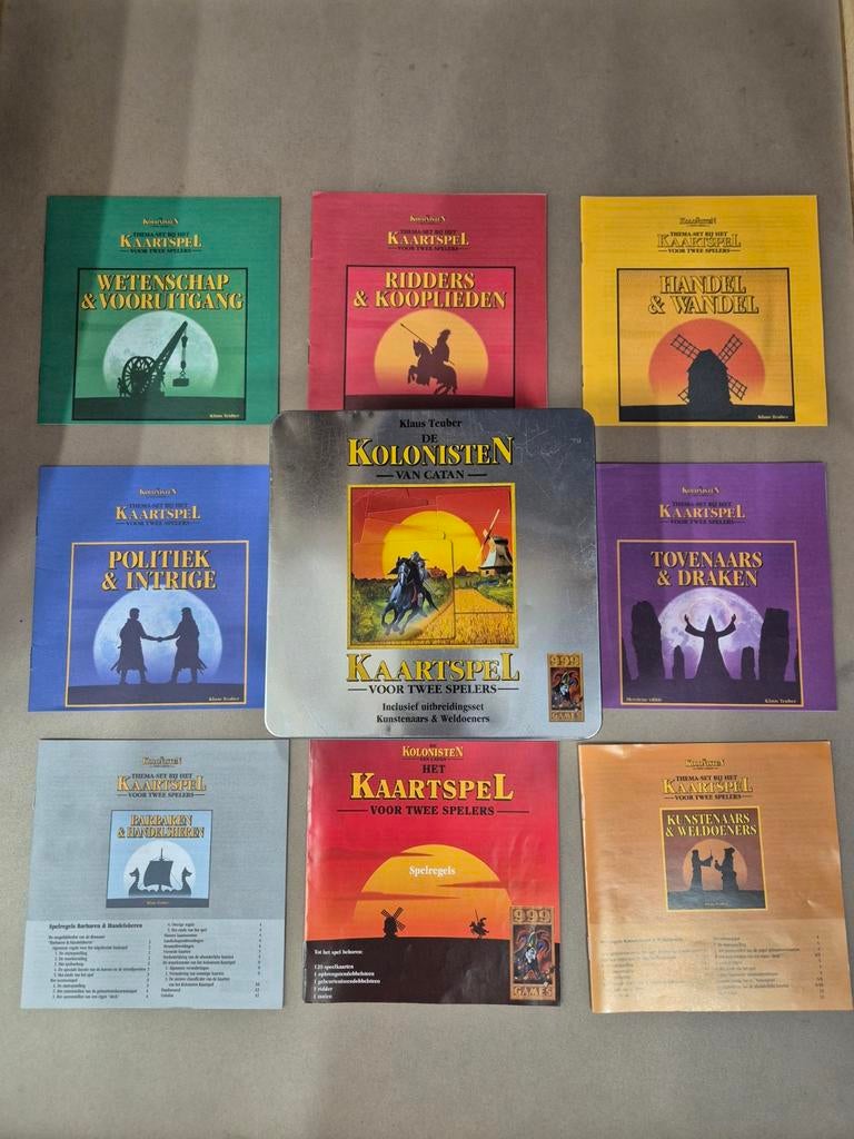 Kolonisten van Catan kaartspel + 7 uitbreidingen, Ophalen of Verzenden