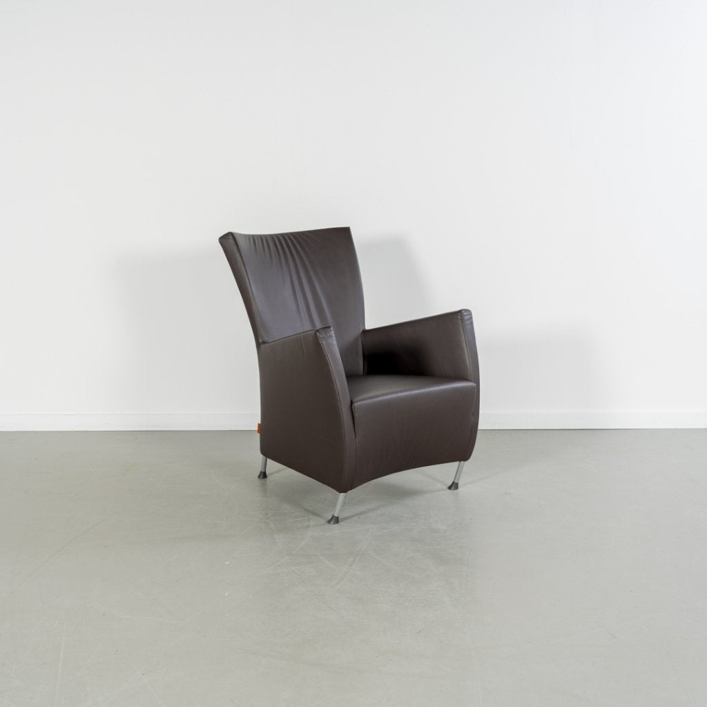 Montis Windy Fauteuil Bruin Leder - Staal, Niet ingevuld, Zo goed als nieuw, Niet ingevuld, Niet ingevuld