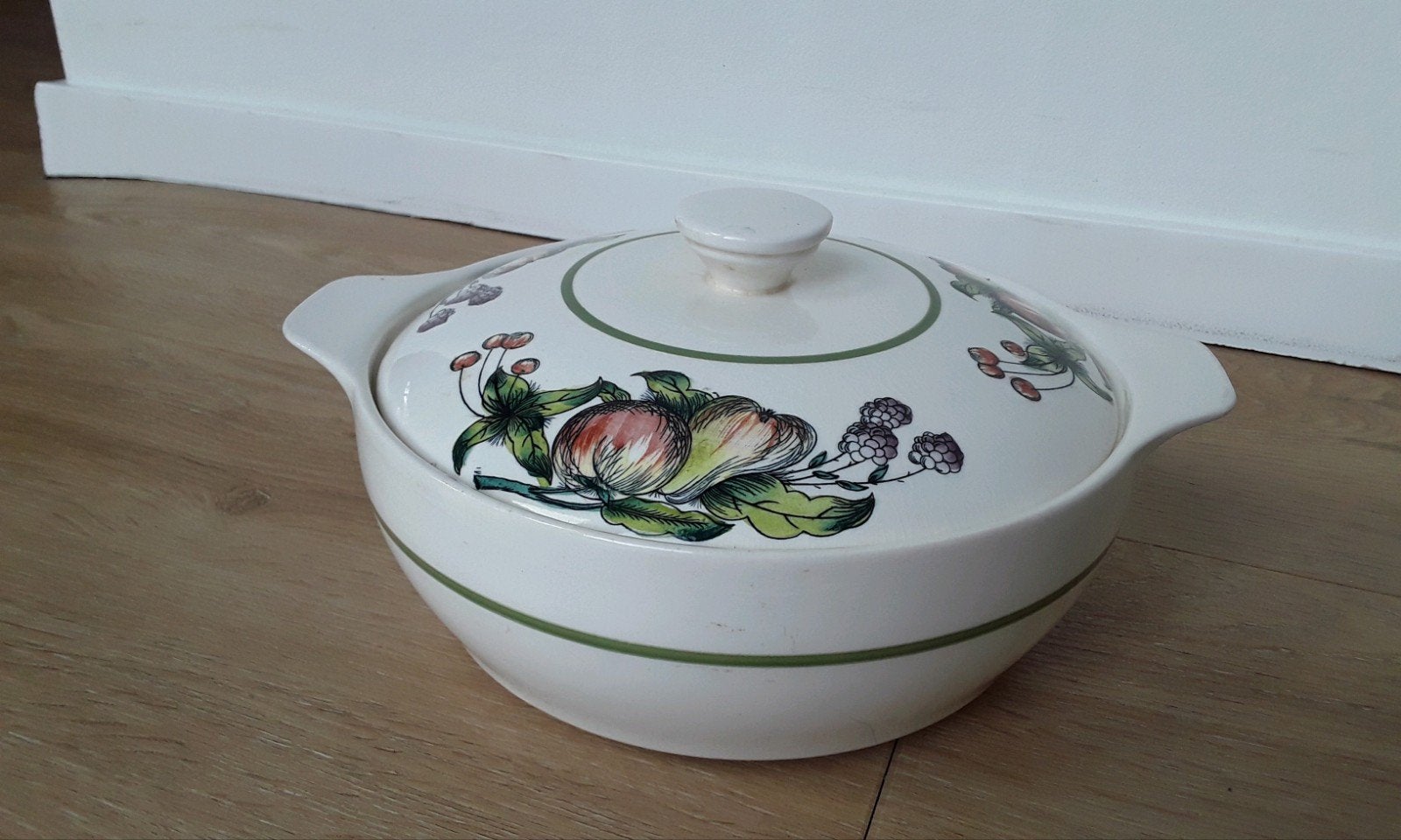 Antieke dekschaal Crown Devon servies Evesham jaren 30, Antiek en Kunst, Antiek | Servies los, Ophalen of Verzenden