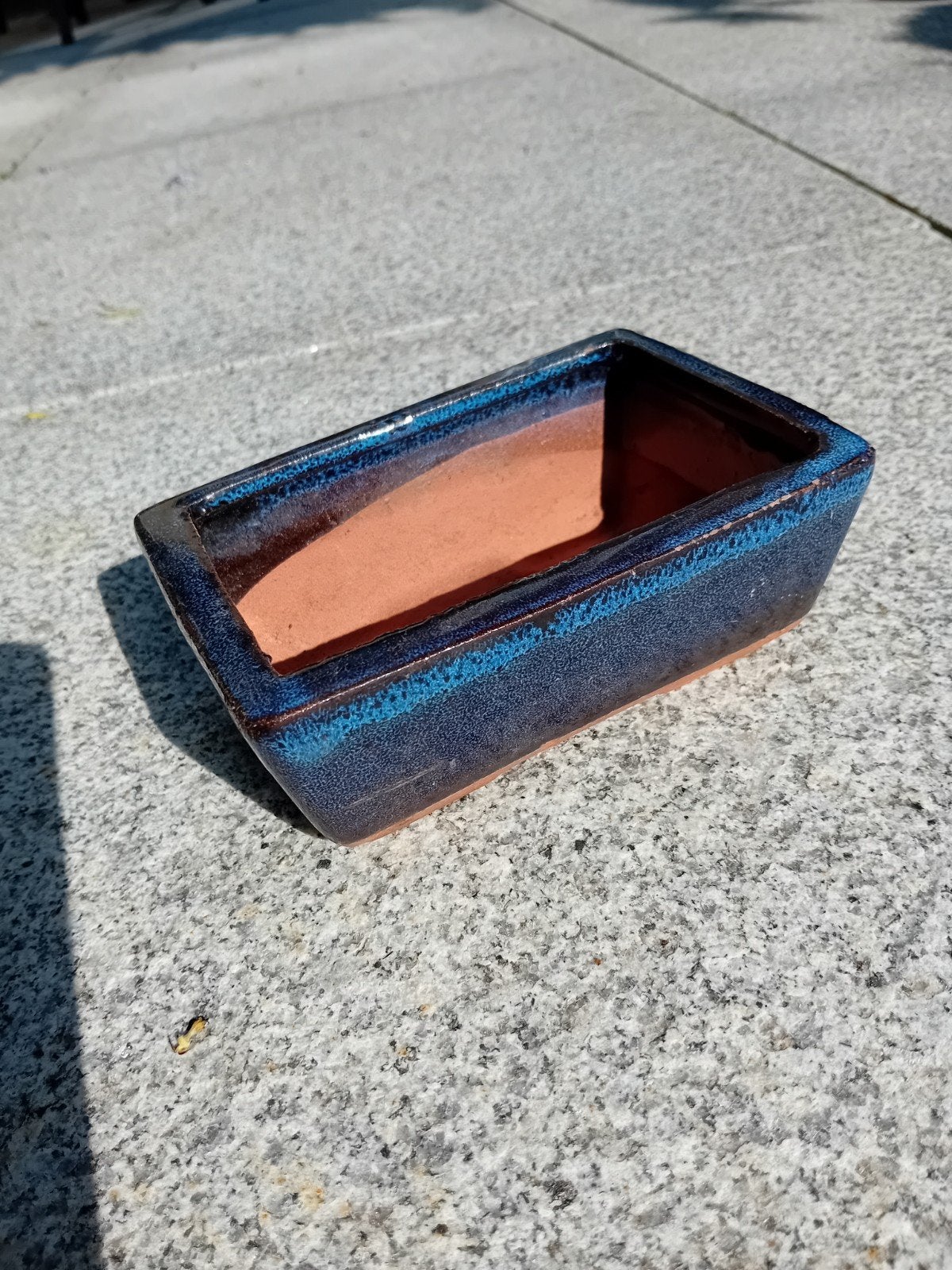 Mooie blauwe bonsaischaal, Tuin en Terras, Gebruikt, Binnen, Ophalen of Verzenden, Aardewerk