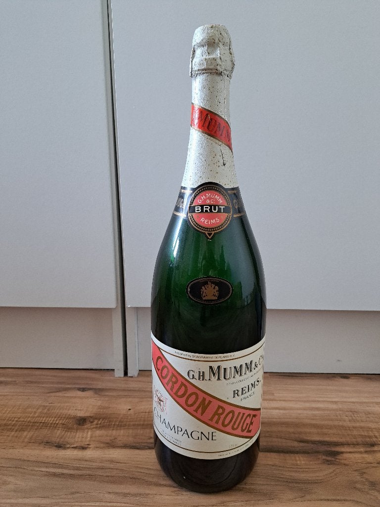 Mumm champagne fles 3 liter leeg Jeroboam, Verzamelen, Wijnen, Ophalen of Verzenden, Zo goed als nieuw, Frankrijk, Champagne