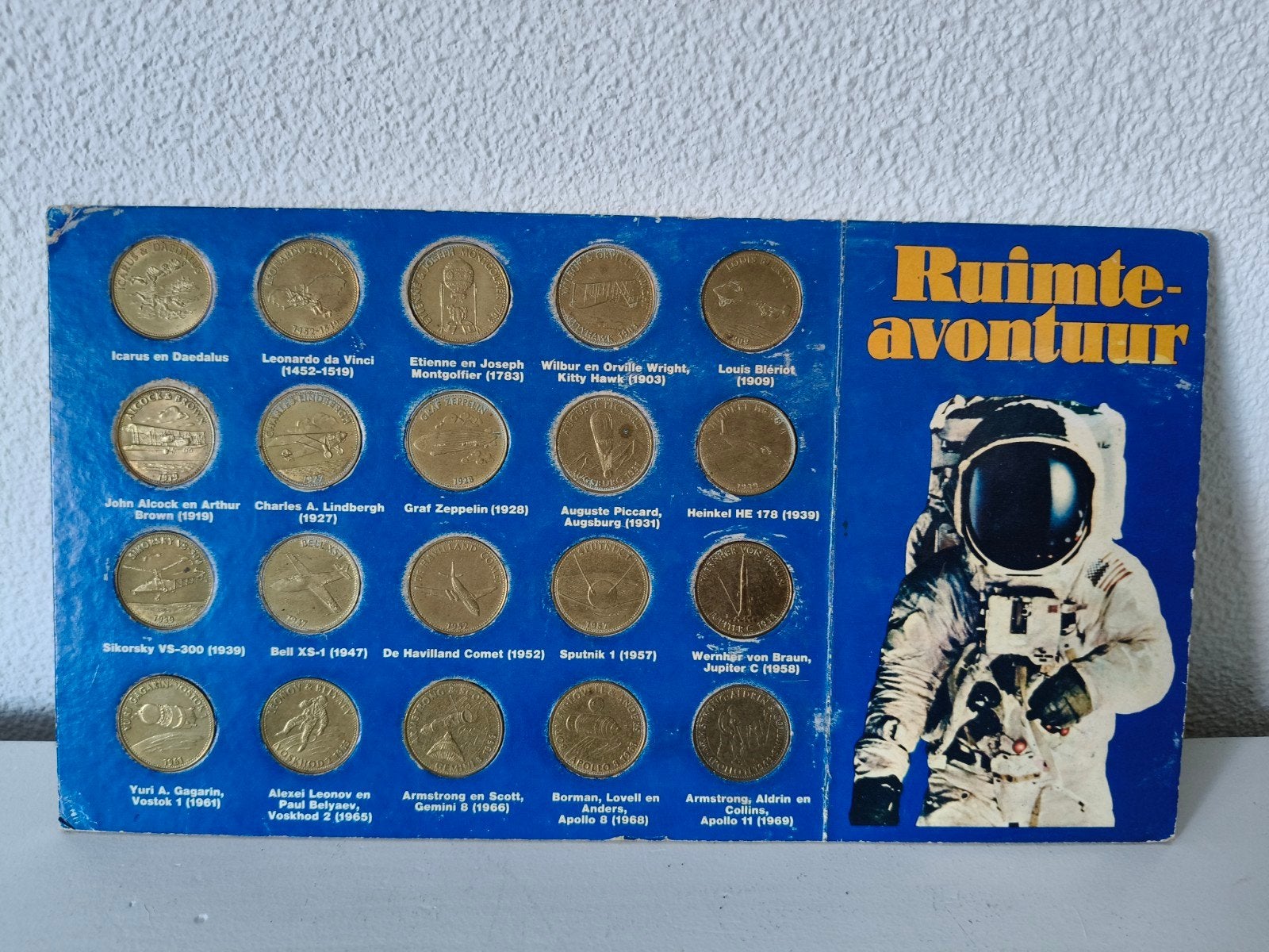 Ruimte-avontuur muntenalbum met 20 munten, Ophalen of Verzenden