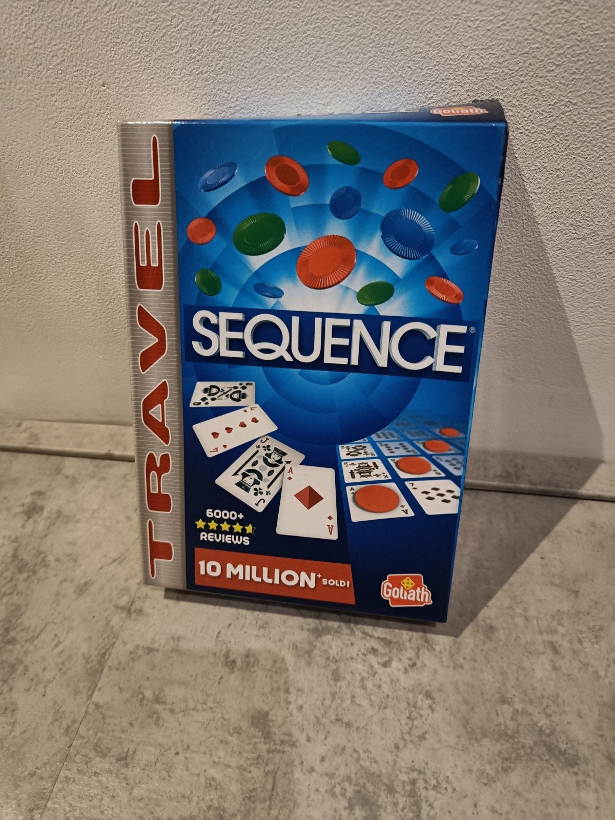 Nieuw Travel Sequence Bordspel - Compact en Compleet, Hobby en Vrije tijd, Goliath, Nieuw, Ophalen of Verzenden, Drie of vier spelers