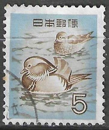 Japan 1961 - Yvert 566 - Mandarijn eenden - 5 y. (ST), Verzenden, Gestempeld, Oost-Azië