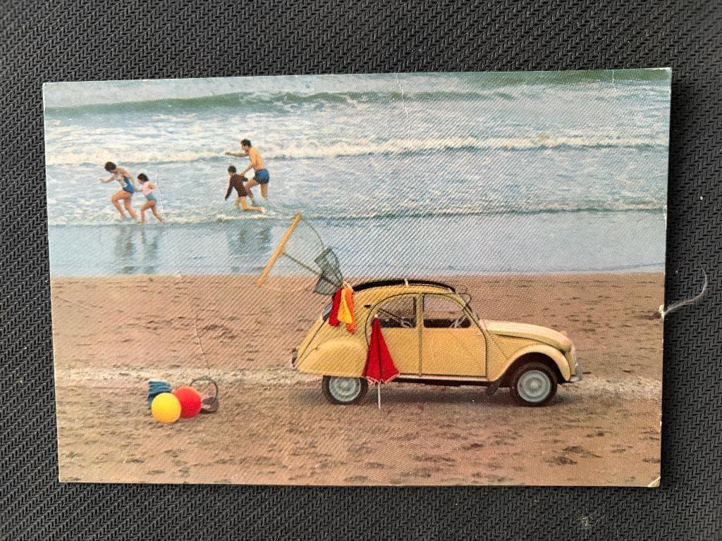 Ansichtkaart Garage IMEX voor de Citroën 2CV, Ophalen of Verzenden, 1960 tot 1980, Ongelopen, Voertuig