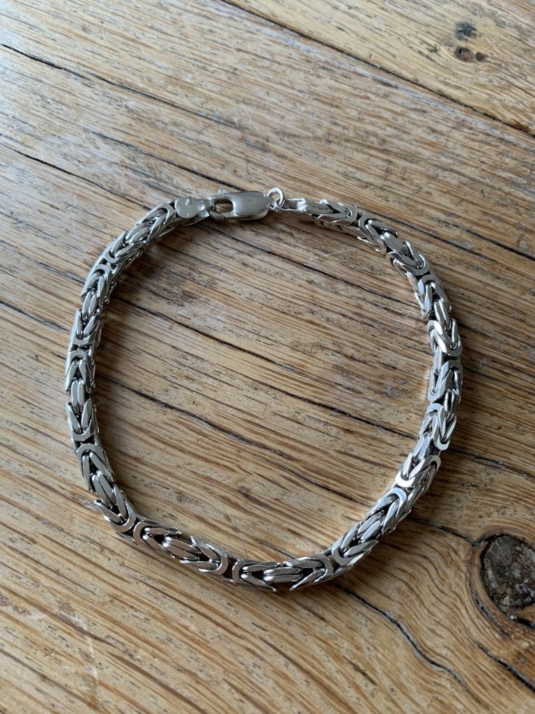 Koningsarmband zilver 925, Sieraden, Tassen en Uiterlijk, Armbanden, Ophalen, Zo goed als nieuw, Zilver, Zilver