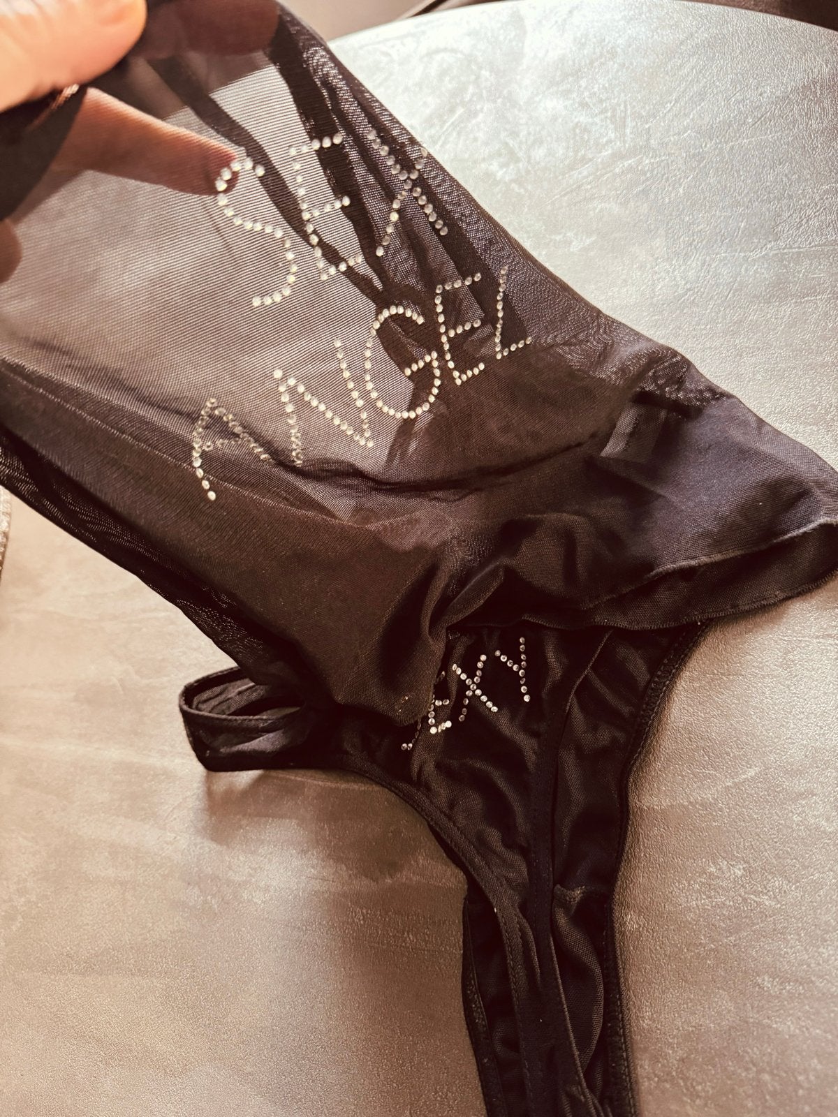 Nieuw sexy lingeriesetje 'SEX ANGEL' & 'SEXY' - Maat S/M, Ophalen of Verzenden, Zwart, Setje