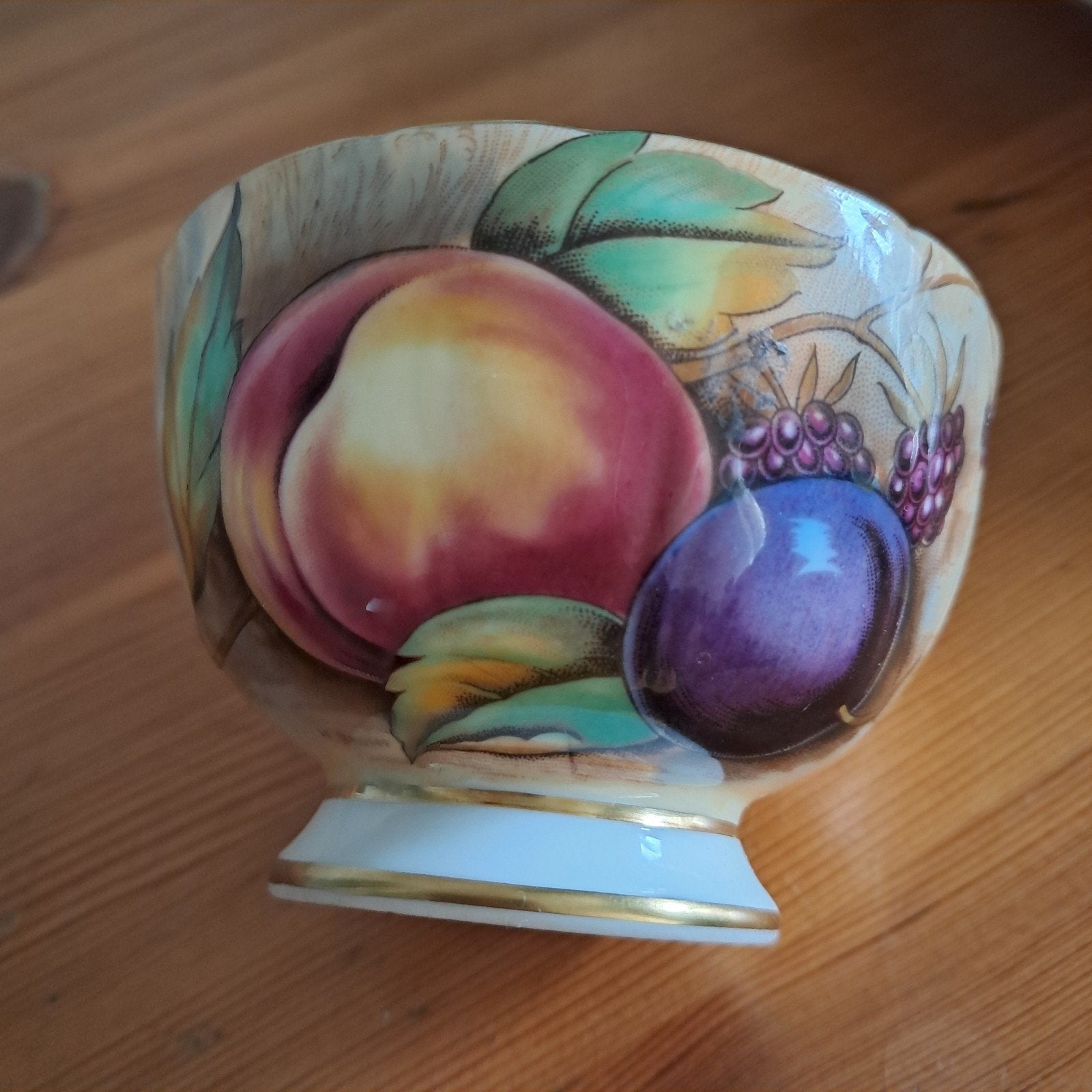 Oud Ainsley suikerpotje Orchard gold jaren 50/60?, Ophalen of Verzenden