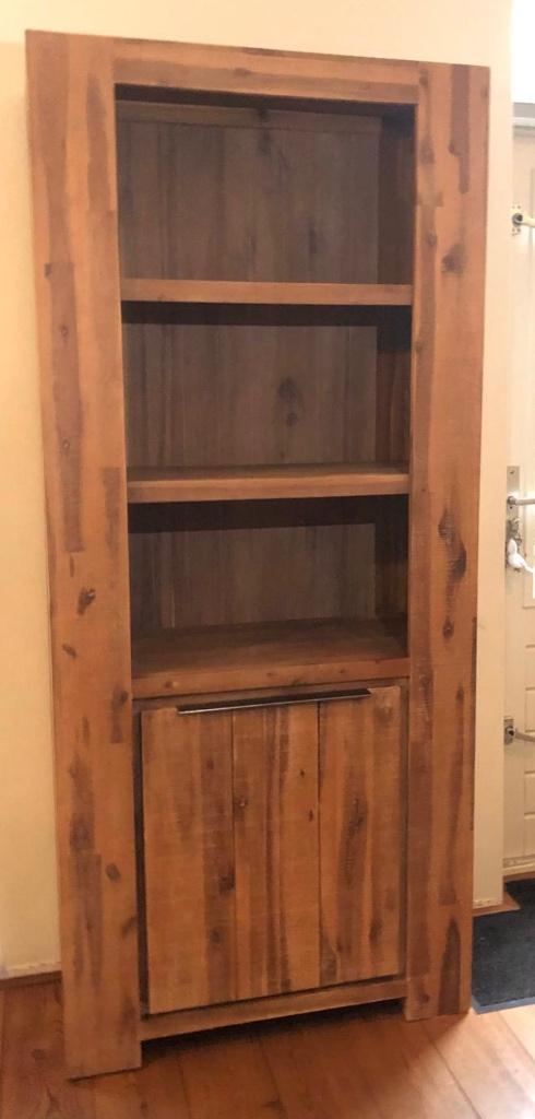 Kast/ boekenkast acaciahout, Ophalen, Met deur(en), 200 cm of meer, 50 tot 100 cm