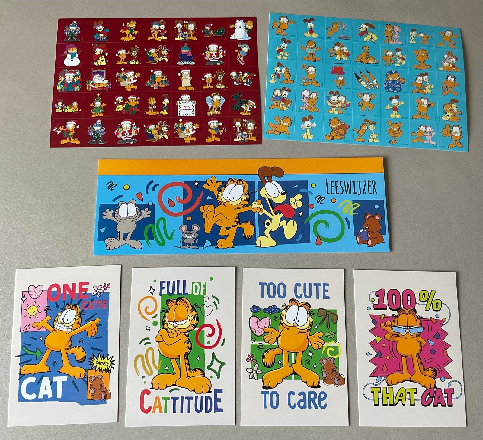Garfield Stickers, Leeswijzer & beloningskaartjes, Ophalen of Verzenden, Zo goed als nieuw, Strip of Tekenfilm