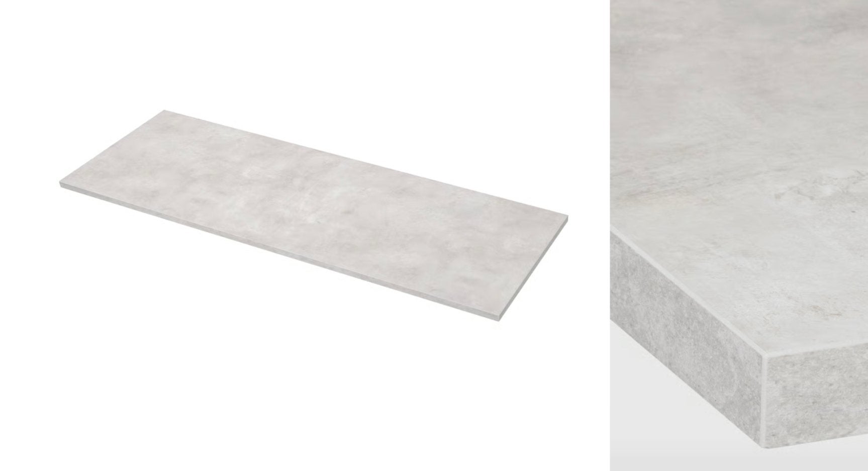 IKEA EKBACKEN Werkblad, lichtgrijs betonpatroon, Ophalen, Nieuw, 50 tot 100 cm, Grijs