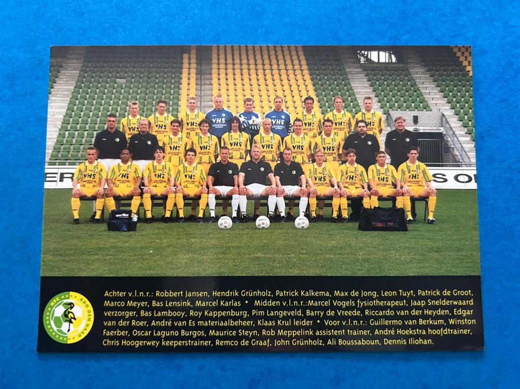 HFC ADO Den Haag - Elftalkaart, Verzamelen, Verzenden, Nieuw, Overige binnenlandse clubs, Spelerskaart