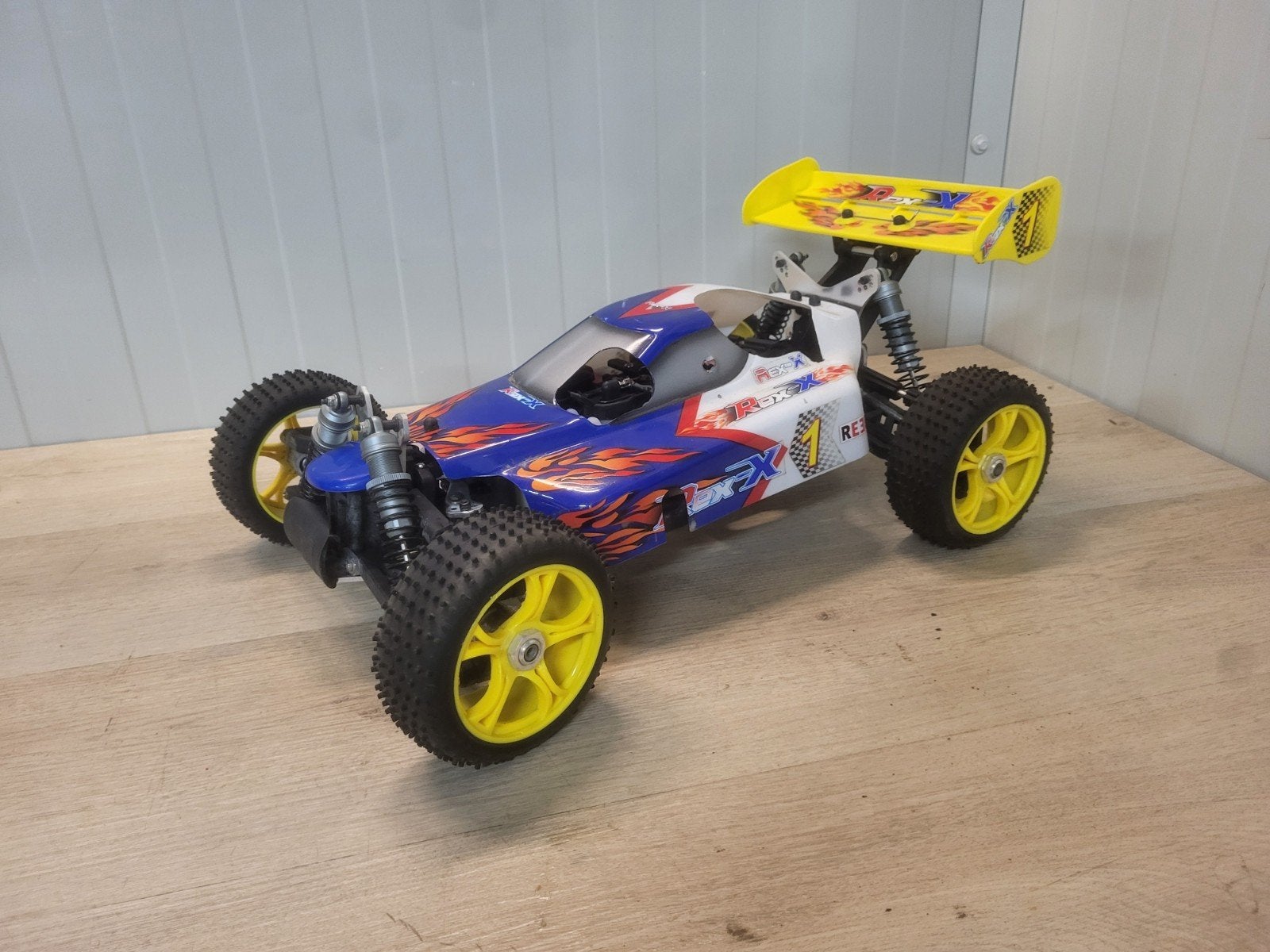 reely rex x 1 1/8 chassis, Ophalen of Verzenden, Zo goed als nieuw, Auto onroad