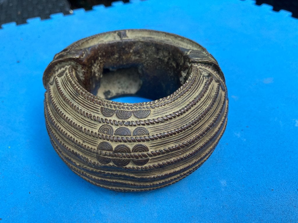 Baule Dan afrikaanse status armband, Antiek en Kunst, Sieraad, Bruin, Afrika, Handgemaakt