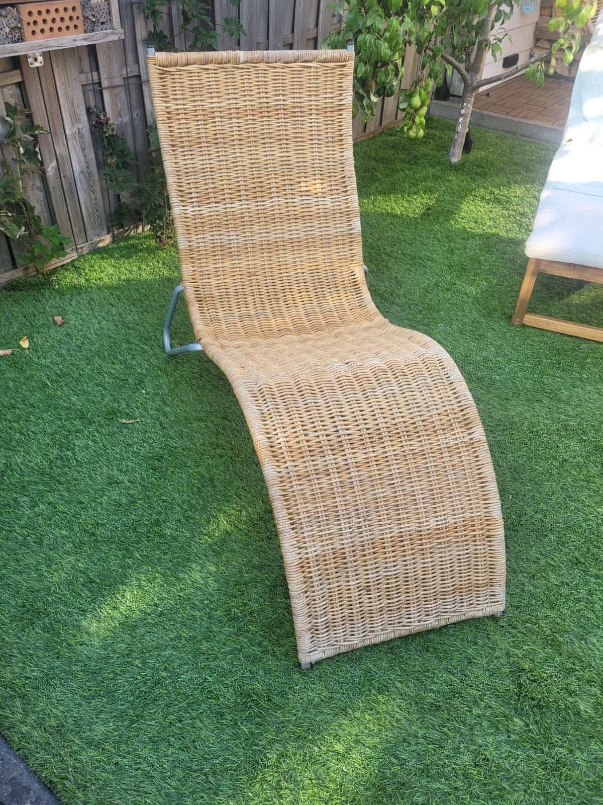 Rotan ligstoel Karlsund Ikea vintage, Tuin en Terras, Ligbedden, Ophalen, Gebruikt, Rotan