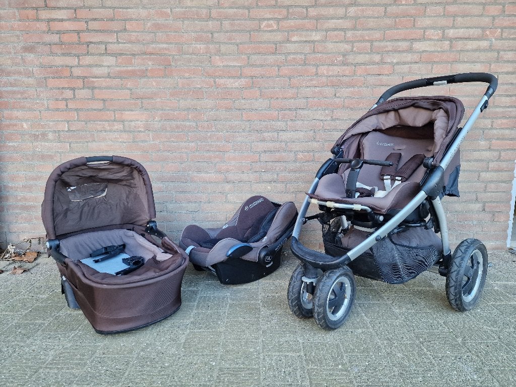 Maxicosi kinderwagen set, Ophalen, Gebruikt, Verstelbare duwstang, Combiwagen