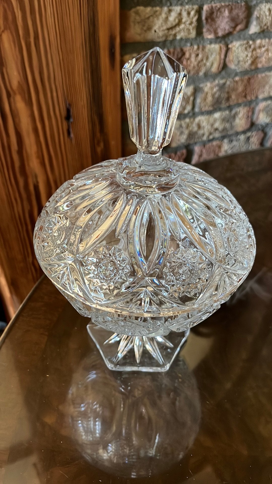 Kristallen bonbon schaal en hapjes plateau., Antiek en Kunst, Antiek | Glas en Kristal, Ophalen of Verzenden