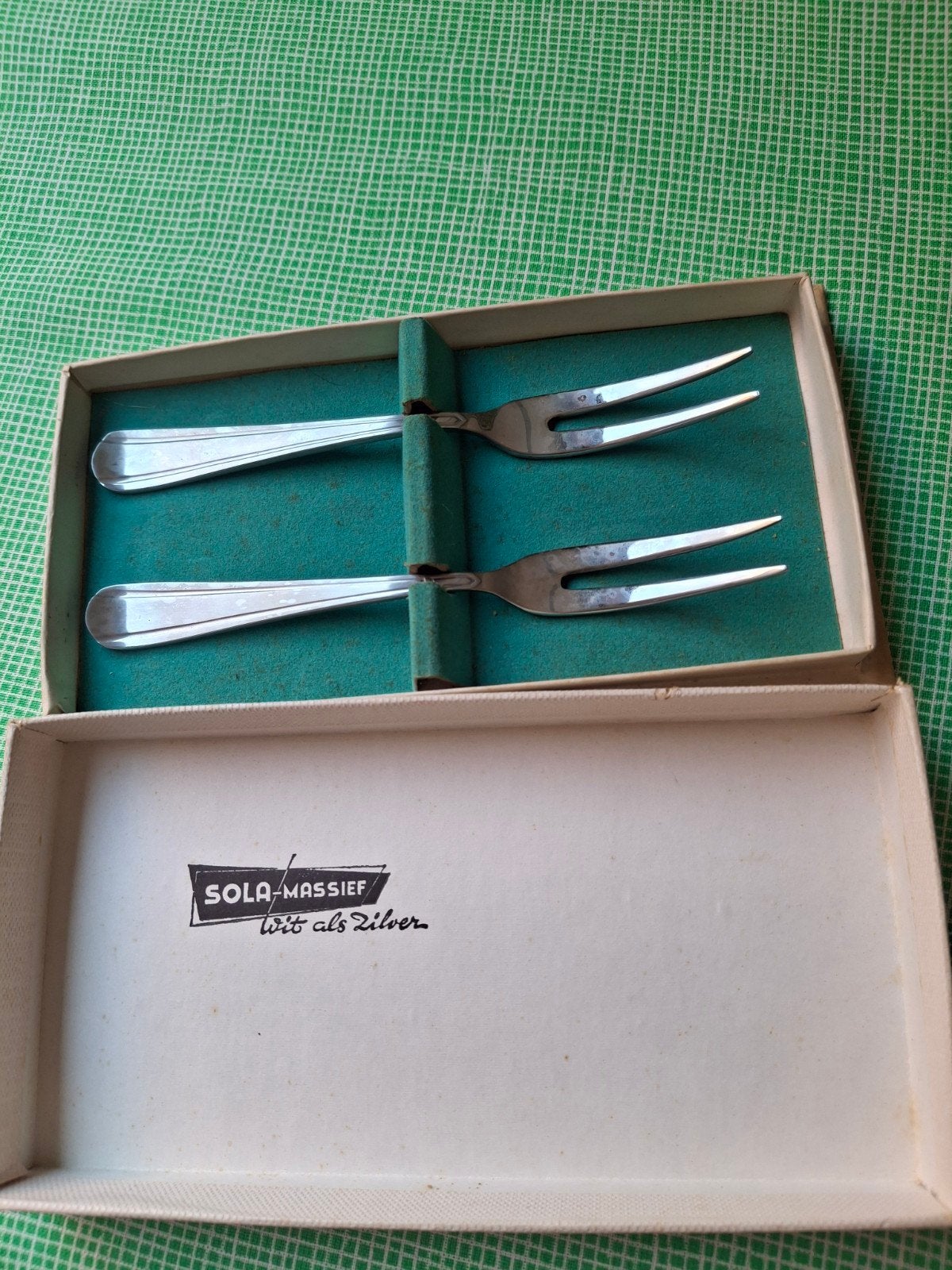2 zilveren vleesmesjes - Sola Massief 'Wit als Zilver', Antiek en Kunst, Ophalen of Verzenden
