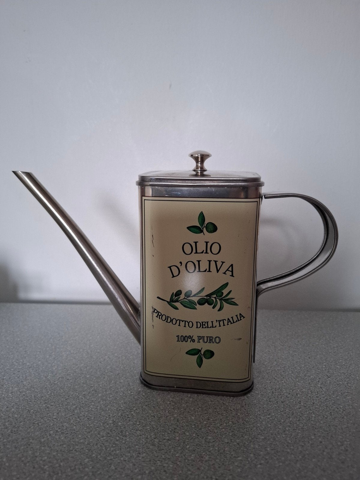 Oliekannetje cilio OLIO PURU RVS - 500 ml, Ophalen of Verzenden, Gebruikt