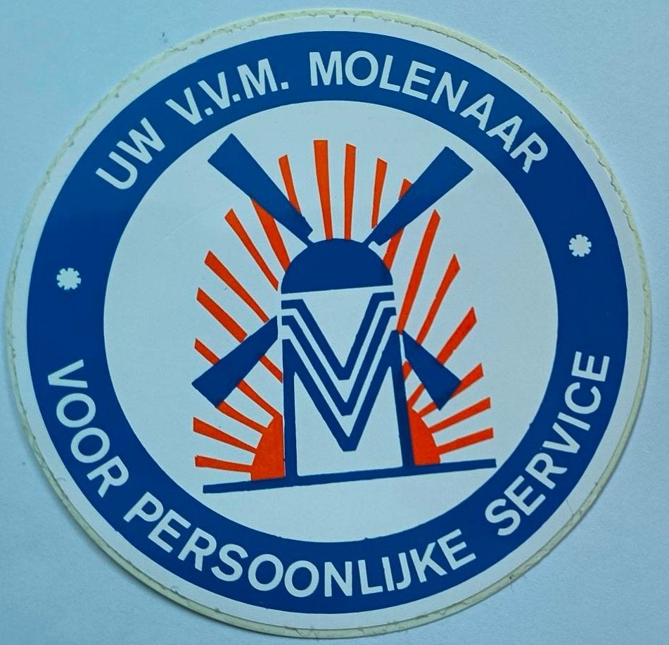 Sticker uw V.V.M Molenaar, Verzamelen, Ophalen of Verzenden, Zo goed als nieuw, Bedrijf of Vereniging