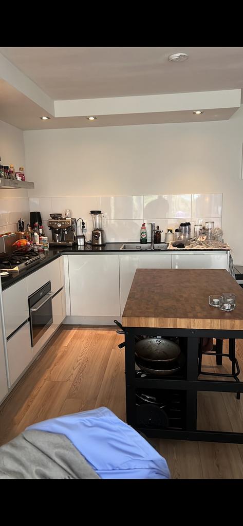 IKEA VADHOLMA keukeneiland met 2 barkrukken, Ophalen, Gebruikt, Zwart, Overige typen