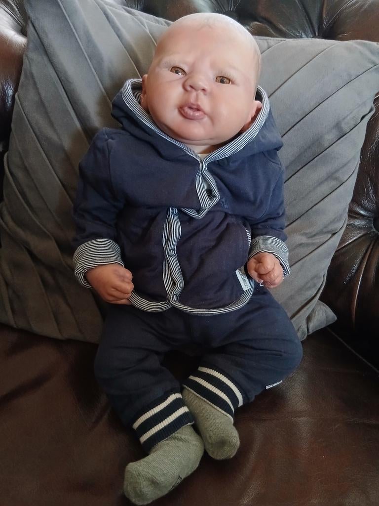 Reborn Baby Pop Jongen -met certificaat, Ophalen of Verzenden, Zo goed als nieuw