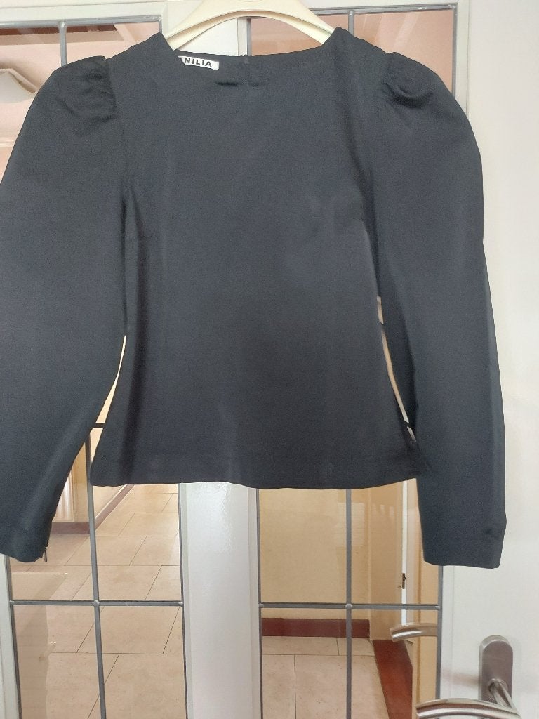 MOOIE ZWARTE BLOUSE VH MERK VANILIA MAAT 34, Vanilia, Zwart, Ophalen of Verzenden, Zo goed als nieuw