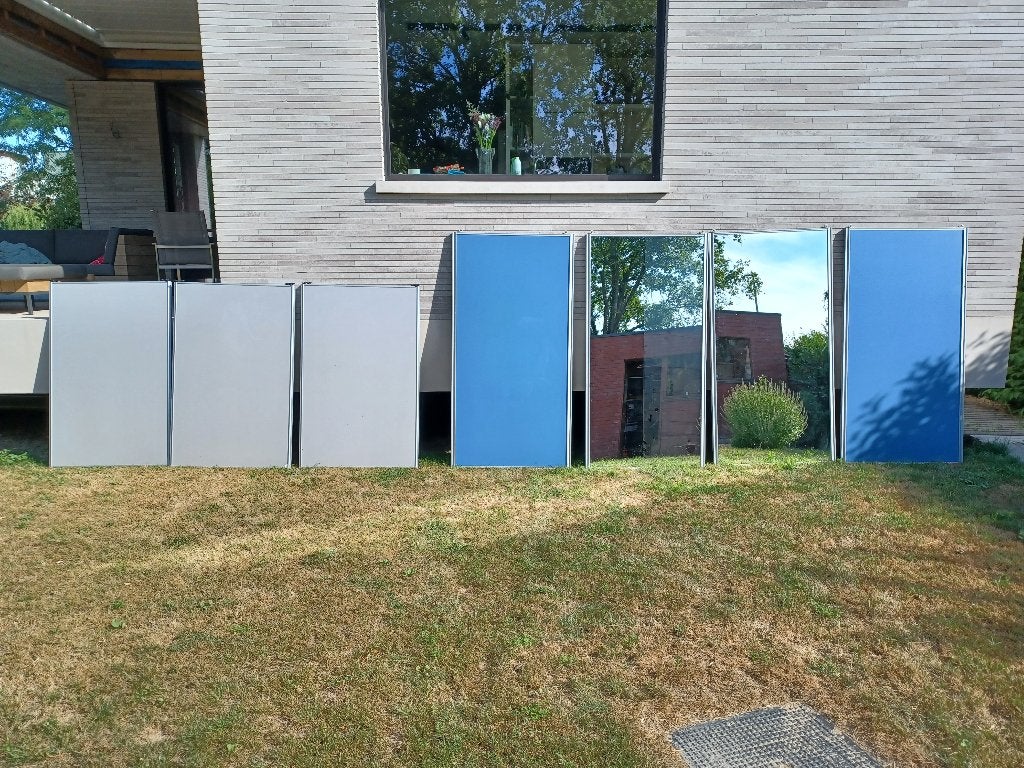 Twee sets schuifdeuren voor b.v. ingemaakte kasten., Ophalen, Gebruikt, Overige houtsoorten, 200 cm of meer