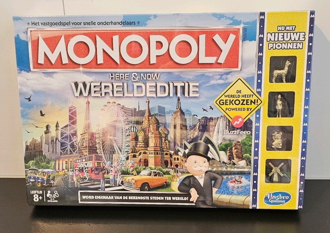 Monopoly Here&Now Wereldeditie gesealed!, Drie of vier spelers, Ophalen, Nieuw, Hasbro
