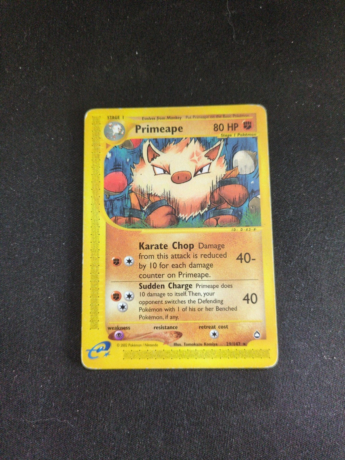 Primeape Pokémon Kaart - 29/147, Hobby en Vrije tijd, Verzamelkaartspellen | Pokémon, Ophalen of Verzenden, Gebruikt, Losse kaart