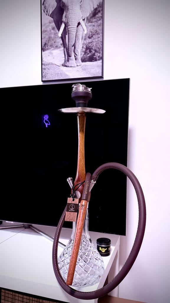 Wookah Merbau / Sisha / Nargil / Waterpijp, Ophalen of Verzenden, Zo goed als nieuw, Sigarenbandjes