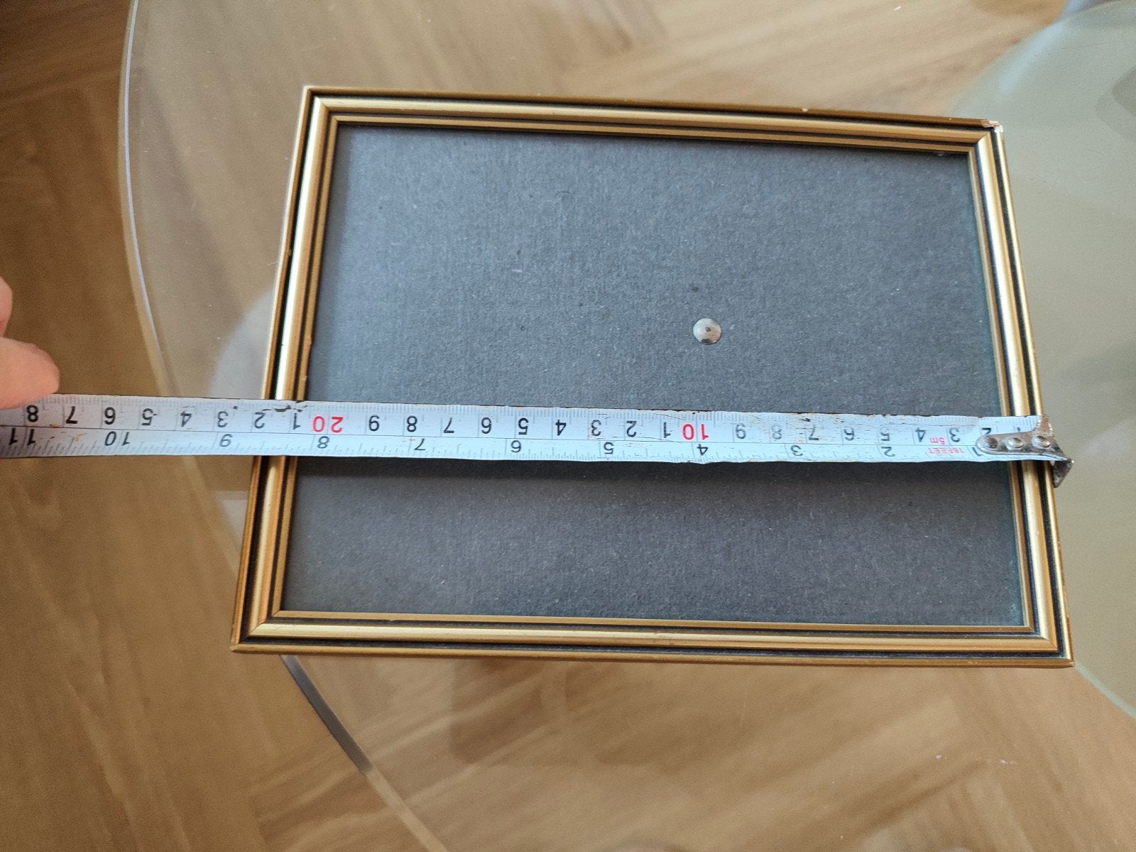 Gouden fotolijst, 18x13 cm, Made in England, Ophalen, Overige materialen, Gebruikt, Fotolijst