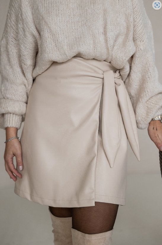 BijKeesje rok, Leer, Maat S/M  | Beige, Maat 38/40 (M), Beige, Bijkeesje, Ophalen of Verzenden
