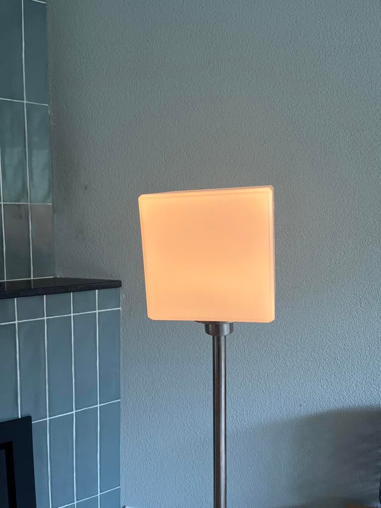 Art Deco Gispen Staande Lamp - 134 cm hoog, Ophalen, Gebruikt, Metaal, 100 tot 150 cm