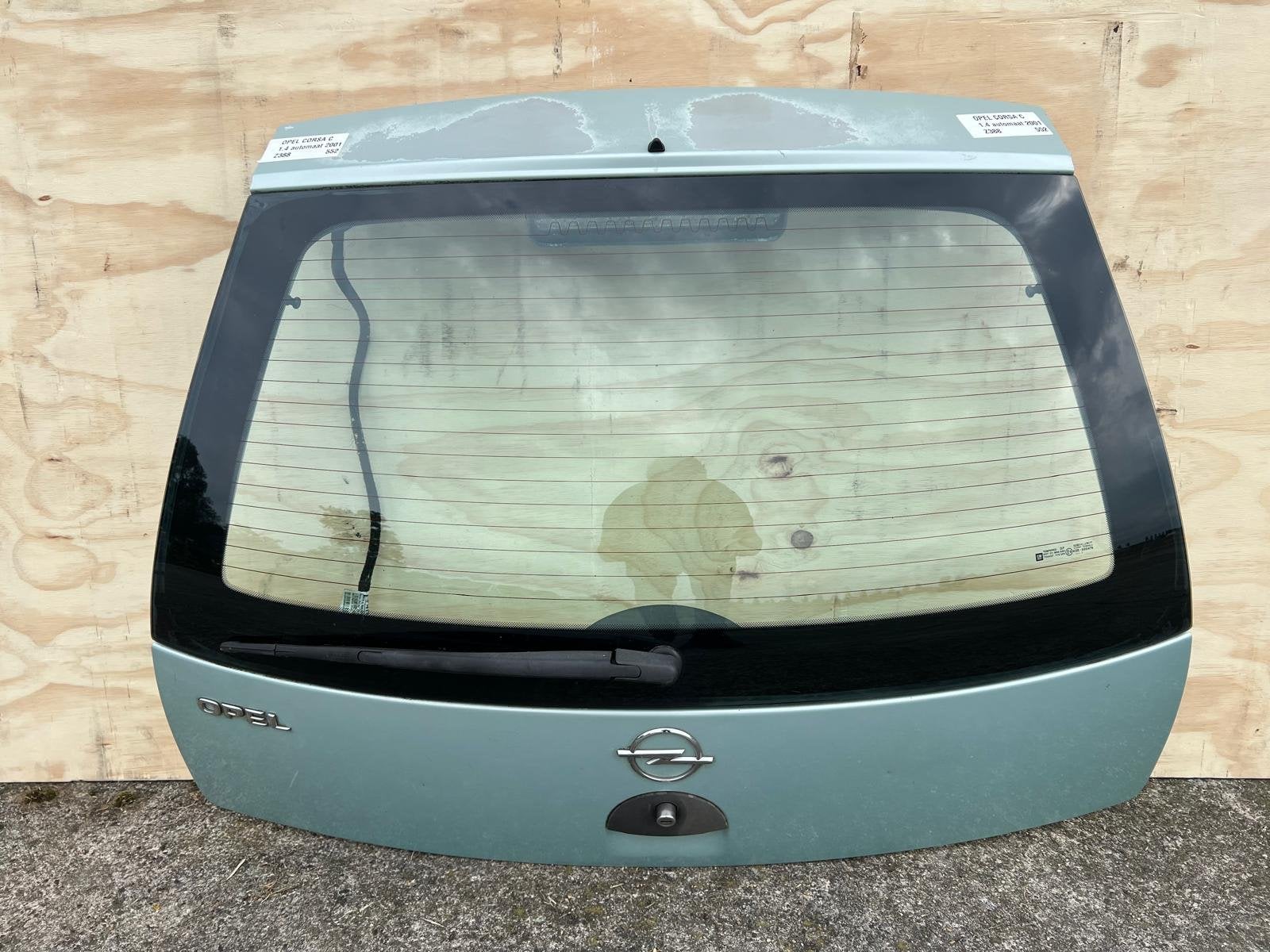 Opel Corsa C Z388 mint groen Achterklep 2000 2006, Gebruikt, Deur, Opel Automobile GmbH, Ophalen of Verzenden