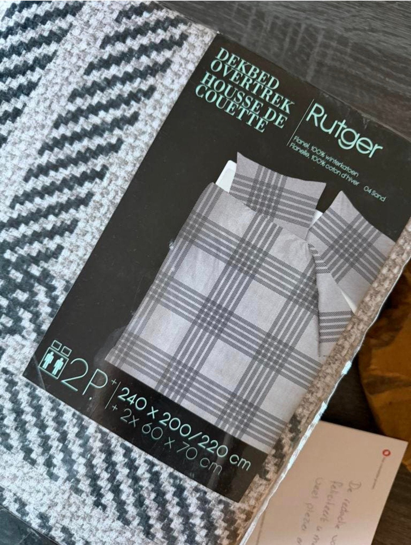 Dekbed Overtrek ‘Rutger’ NIEUW | Ambiante Collection, Ophalen of Verzenden, Nieuw, Tweepersoons, Dekbedovertrek