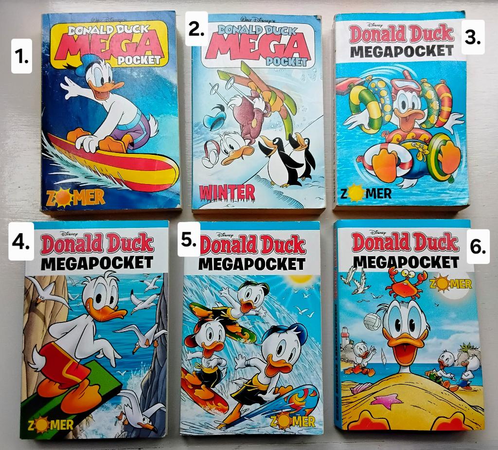 6 Donald Duck Megapocket - Walt Disney, Meerdere stripboeken, Ophalen of Verzenden, Gelezen