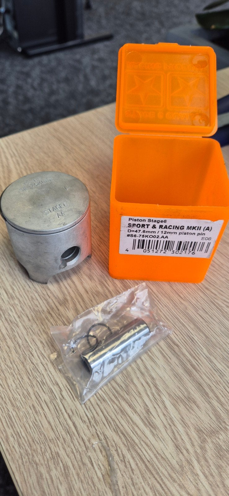 Stage 6 Racing MkII / Sport Zuiger 47,6 (A) pen 12mm, Ophalen of Verzenden, Nieuw, Cilinder, Stage 6