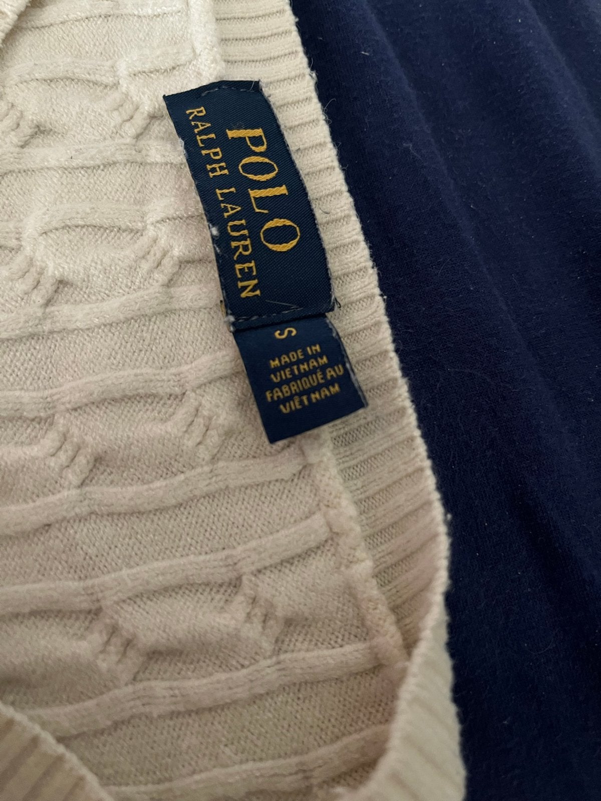 Polo Ralph Lauren kabeltrui maat S, Ophalen of Verzenden, Gedragen, Maat 36 (S), Beige