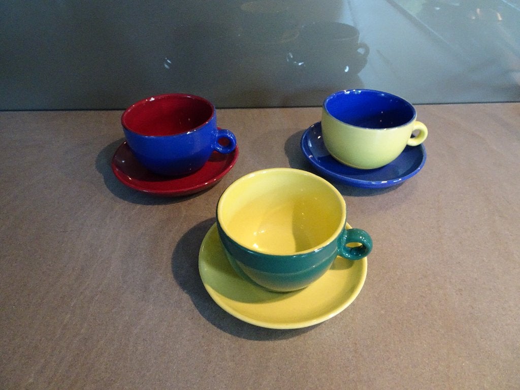 3x Espressokopjes Vrolijke Kleuren | Koffiekopjes  Kleurrijk, Overige merken, Ophalen of Verzenden, Zo goed als nieuw, Modern