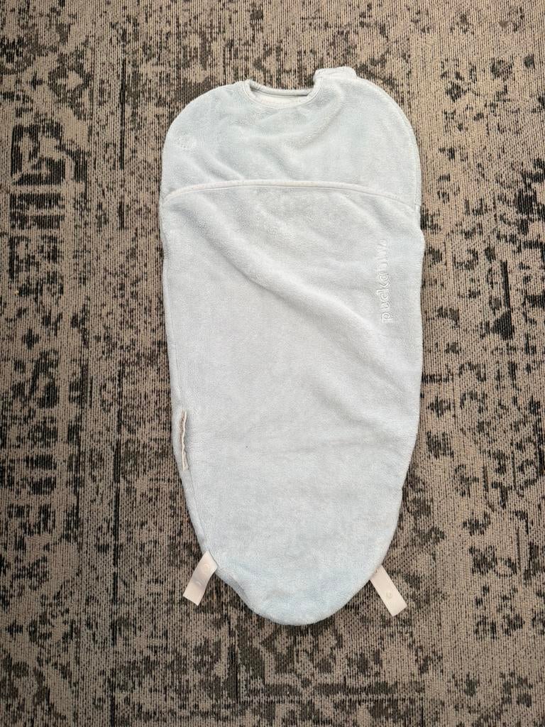 *** Puckababy piep teddy blauw ***, Kinderen en Baby's, Dekens, Slaapzakjes en Inbakerproducten, Ophalen, Zo goed als nieuw, Minder dan 70 cm
