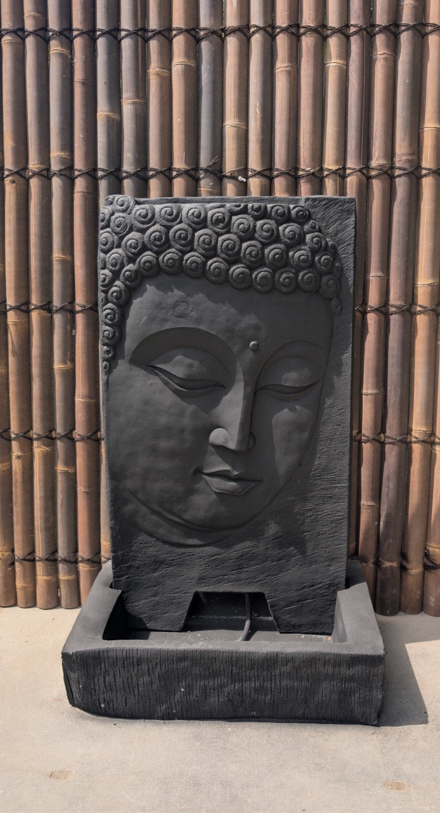 Mooie oosterse boeddha Buddha fontein waterornament beton, Ophalen