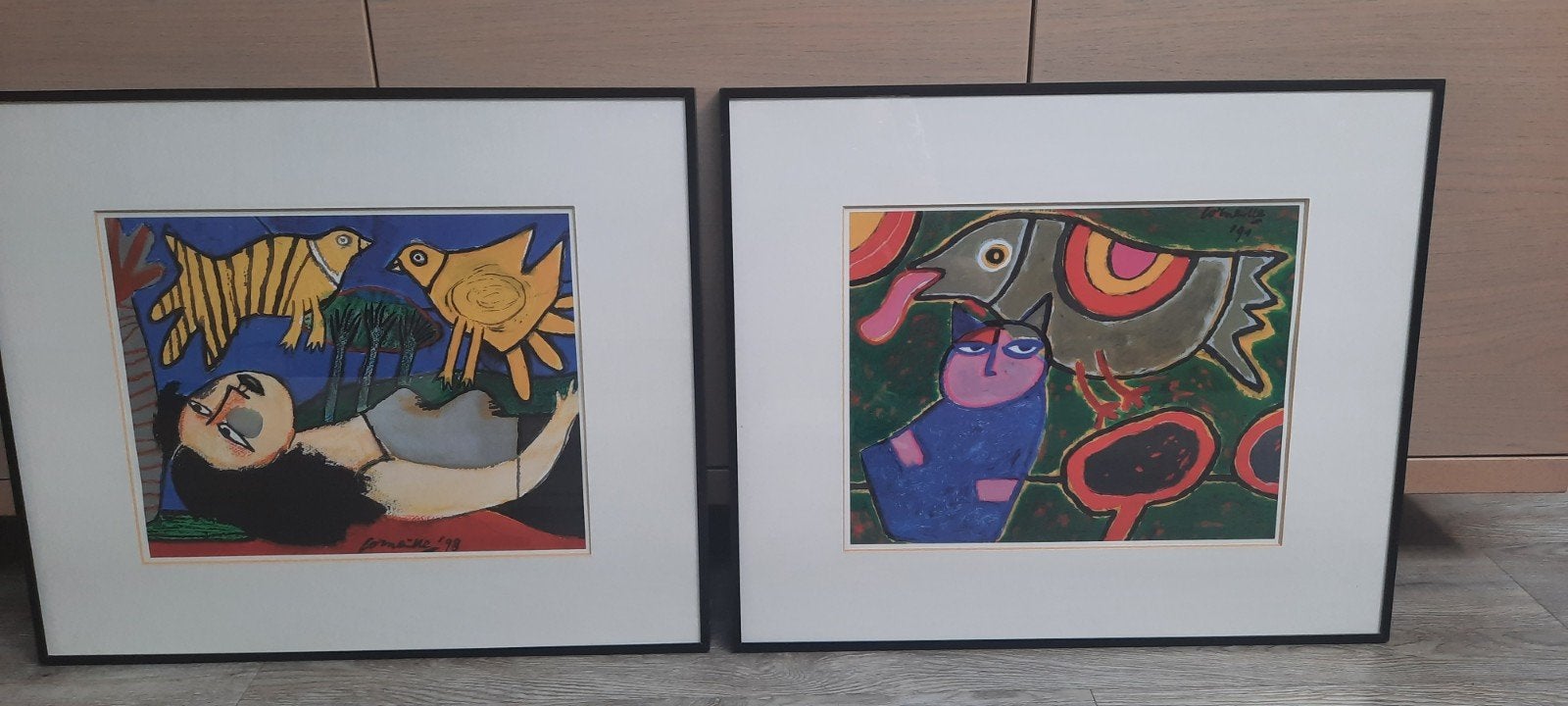 Set van 2 ingelijste prints Corneille, Ophalen of Verzenden