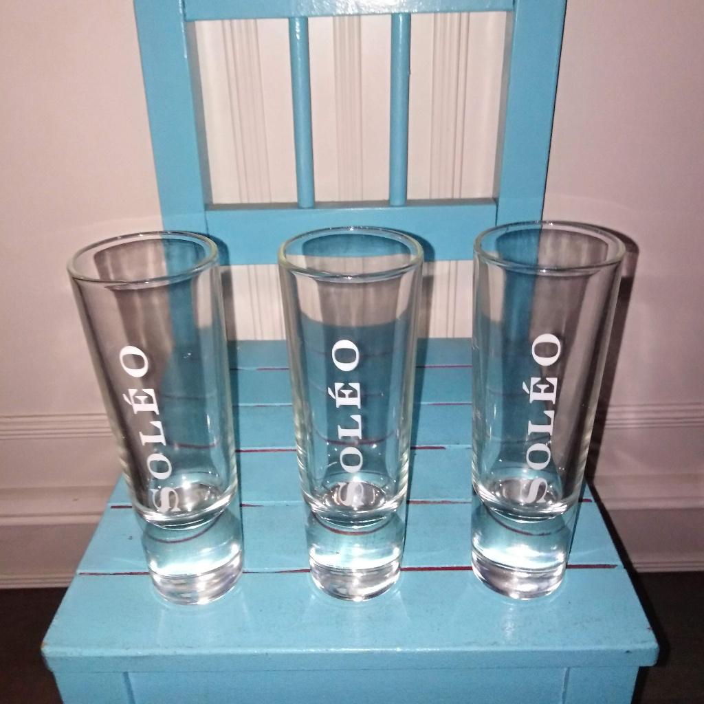 Vodka / wodka Solero mix glazen 3 stuks, Ophalen, Zo goed als nieuw, Overige typen
