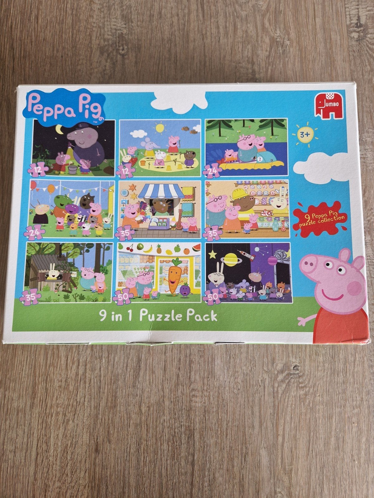 peppa pig puzzels - compleet!, Ophalen of Verzenden, 10 tot 50 stukjes, Zo goed als nieuw, 2 tot 4 jaar