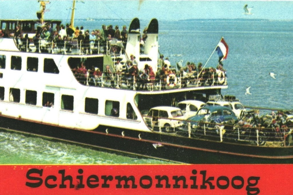 43328 Schiermonnikoog 1973 Veerboot Postzegel afgeweekt, Verzenden, 1960 tot 1980, Ongelopen, Waddeneilanden