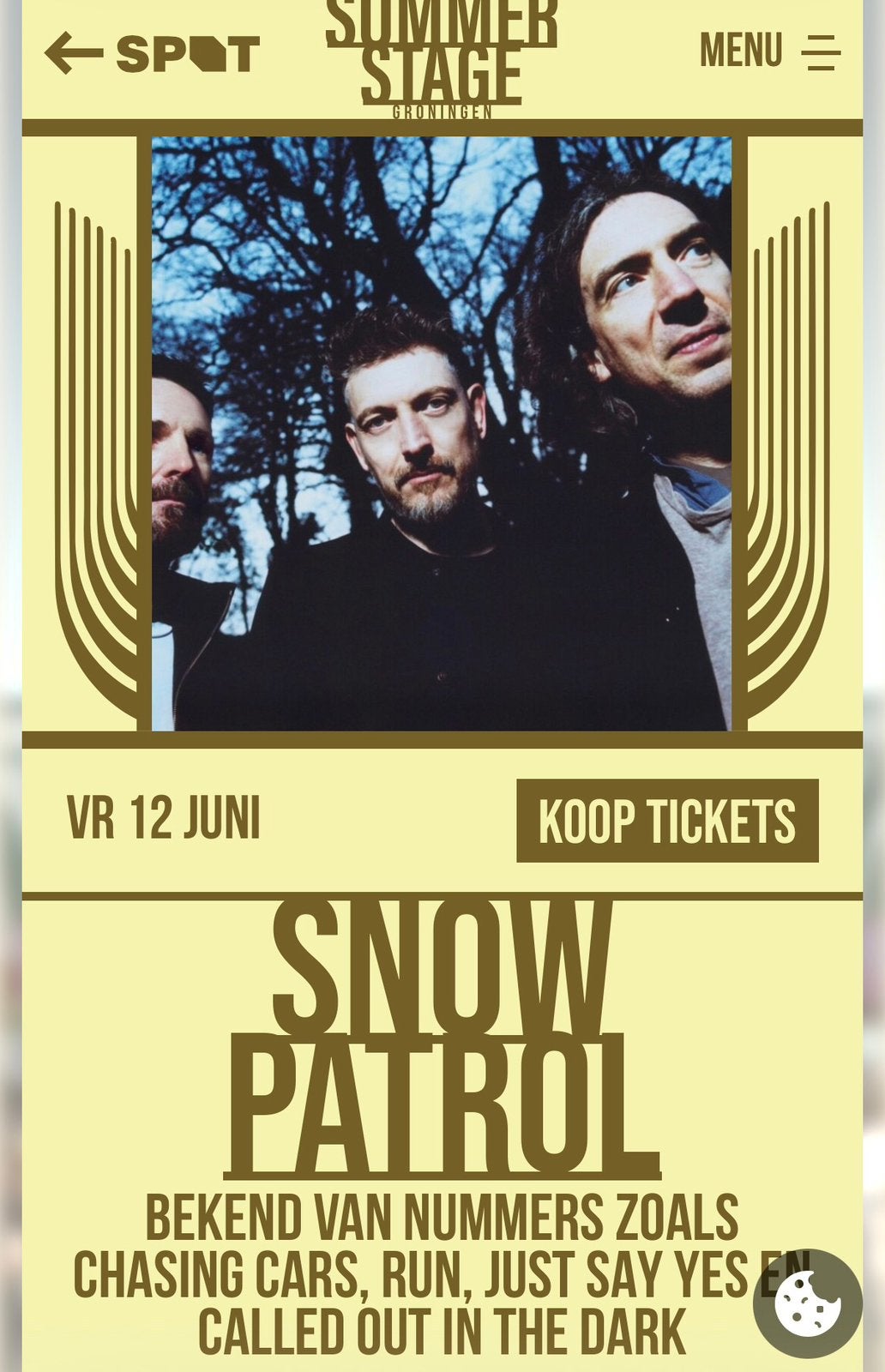 4 tickets voor Snow Patrol 12 juni, Tickets en Kaartjes, Drie personen of meer, Juni