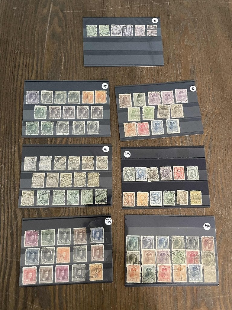oude postzegels Luxemburg 7 kaarten gestempeld, Postzegels en Munten, Verzenden, Buitenland